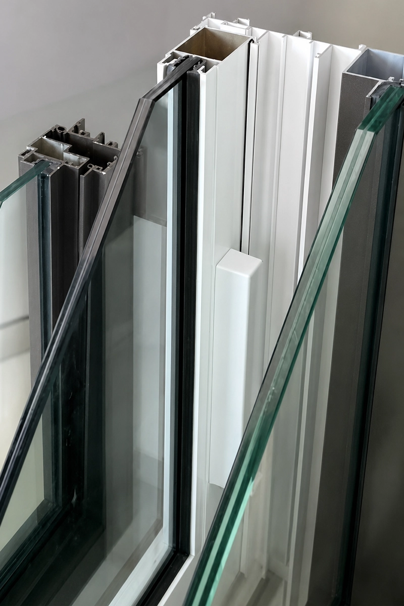 Custom architectural glass installation in a contemporary property