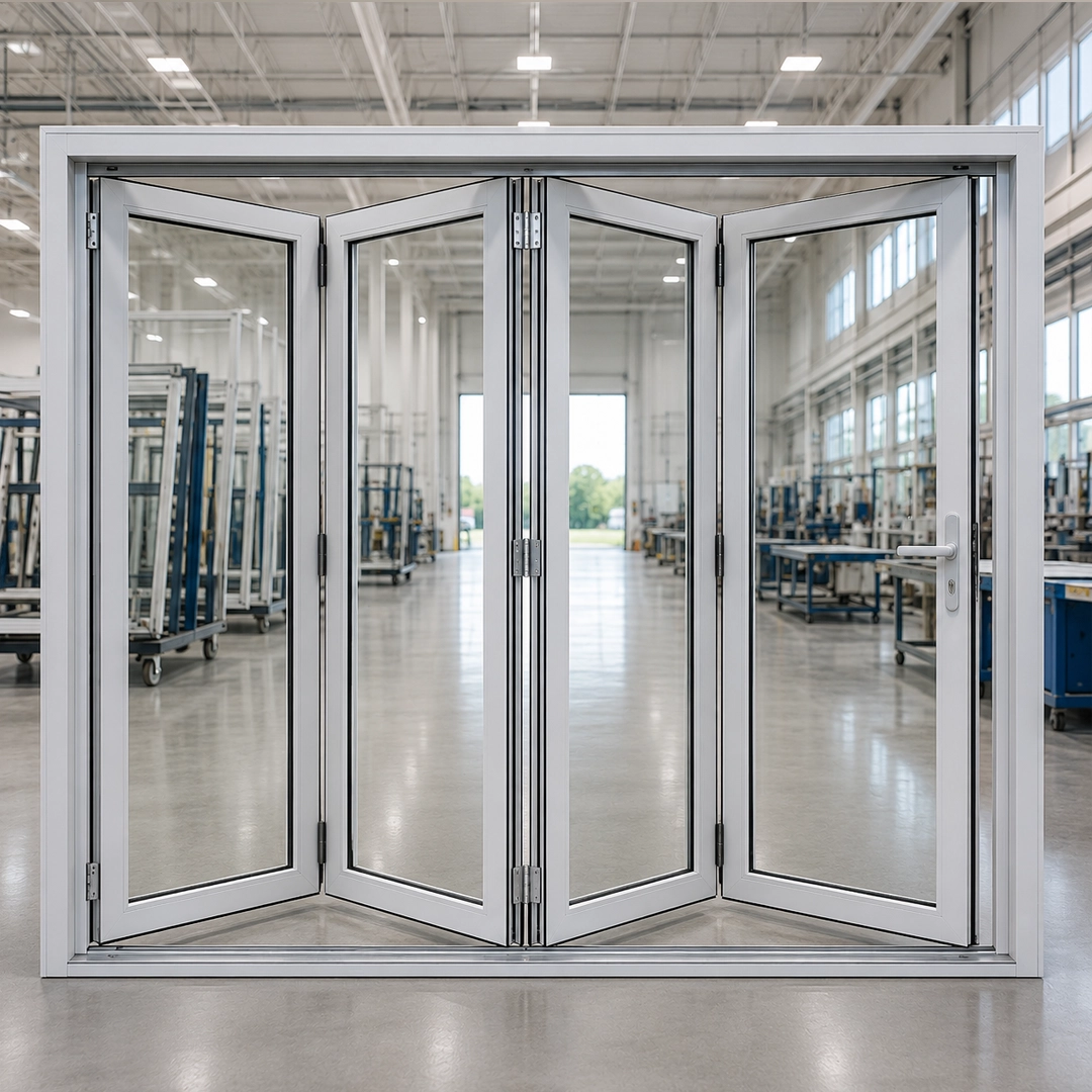 Impact bi-fold doors creating a wide indoor-outdoor opening